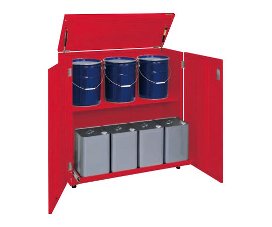 一斗缶保管庫（一斗缶・ペール缶兼用タイプ・固定式） W1055×D415×H1070mm KU-ITKD