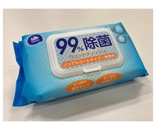 99％除菌ウェットティッシュ（ノンアルコール・しっかり厚手タイプ）80枚入