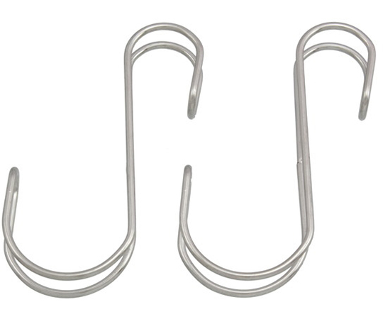 横ブレ安定S字フック 中 ステンレス 2個入 95348