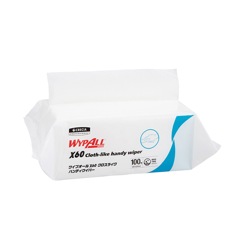 ワイプオールX60 クロスライク ハンディワイパー・白 100枚×16袋入 60535