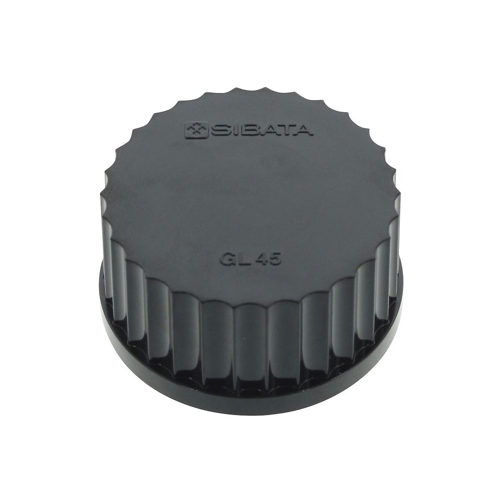 ねじ口びん黒キャップ GL-45 パッキンなし 1袋（10個入）