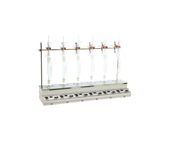 6連式マントルヒーターデジタル表示スターラー（デジタル温度調節器付き）380W(AC200V） MS-EAMDSD-6-10