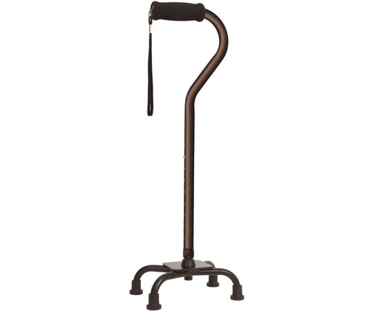アルミ4点杖 ブラウン WB5147