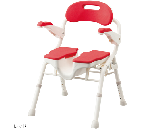 折りたたみシャワーベンチ HPフィットレッド 536-070