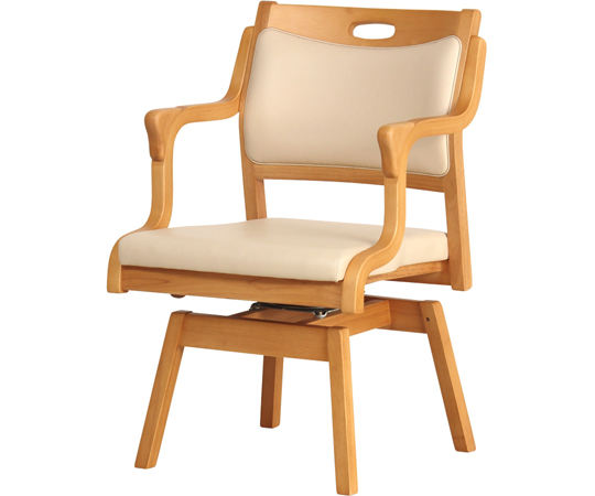 回転チェア 半ひじ・グリップ付 Care-111-RAC LB AL-IV