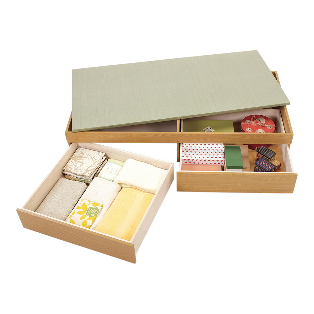 高床式ユニット畳 80×160cm 引出付 ブラウン T3P2251