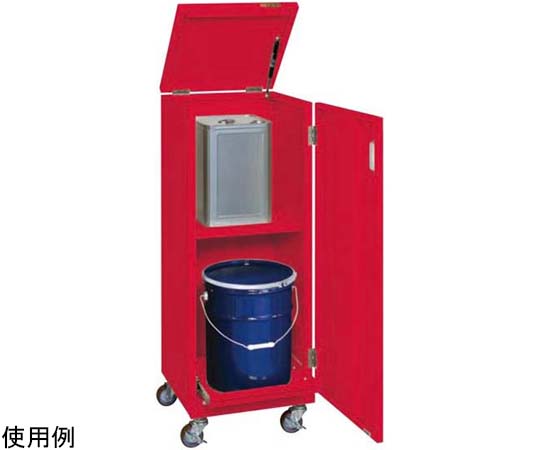 一斗缶保管庫（一斗缶・ペール缶兼用タイプ・移動式）KUシリーズ425X415X1155mm KU-ITKFR