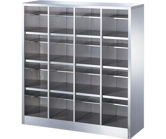 オープンステンレスシューズボックス 4列4段（16人用） BS-SUS16W