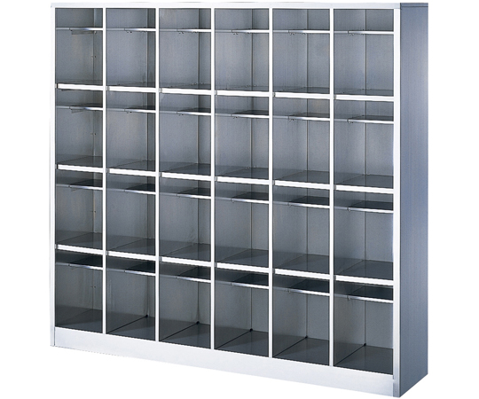 オープンステンレスシューズボックス 6列4段（24人用） BS-SUSLL24