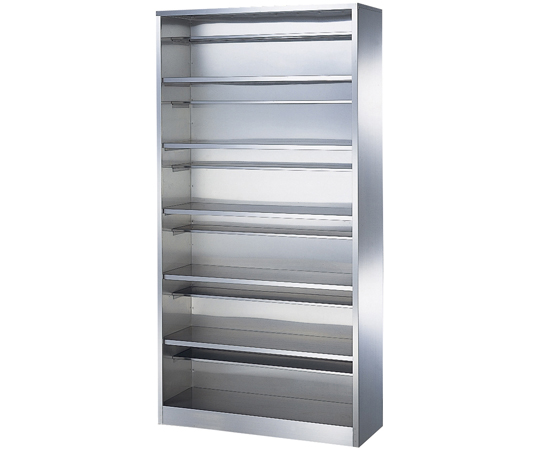 オープンシューズボックスステンレス 1列6段（24人用） BC-SUS9