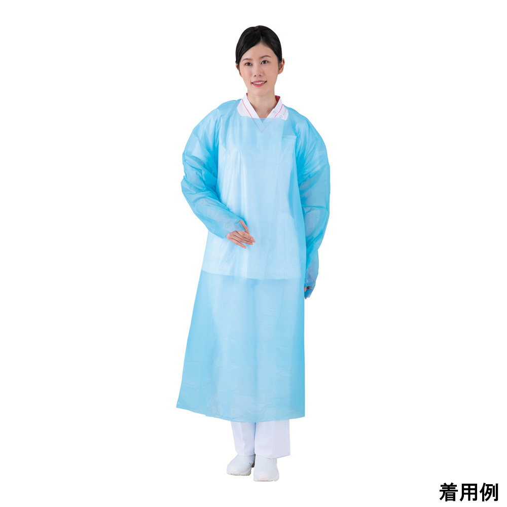 フジポリエプロン 袖付　親指フックタイプ　10枚入