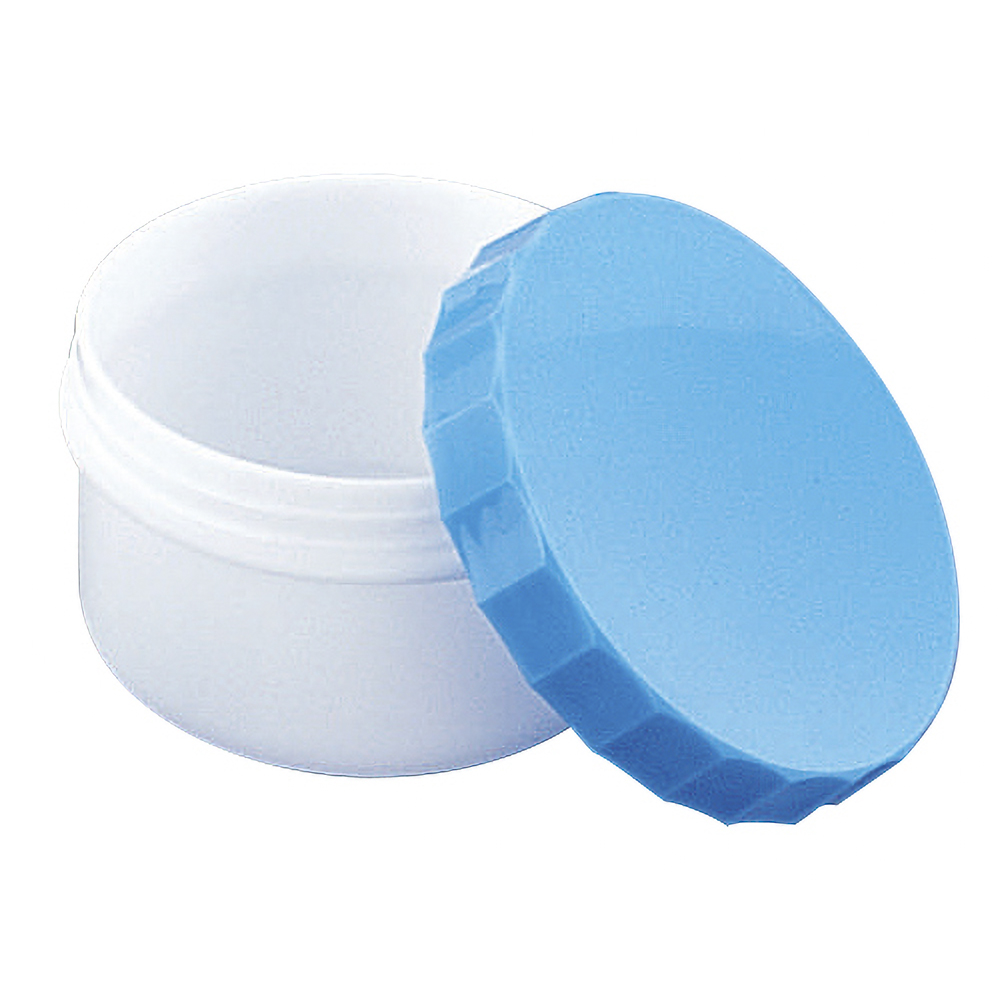 プラ軟こう壺（深型）55mL 1箱100個入 青 EOG滅菌済 50