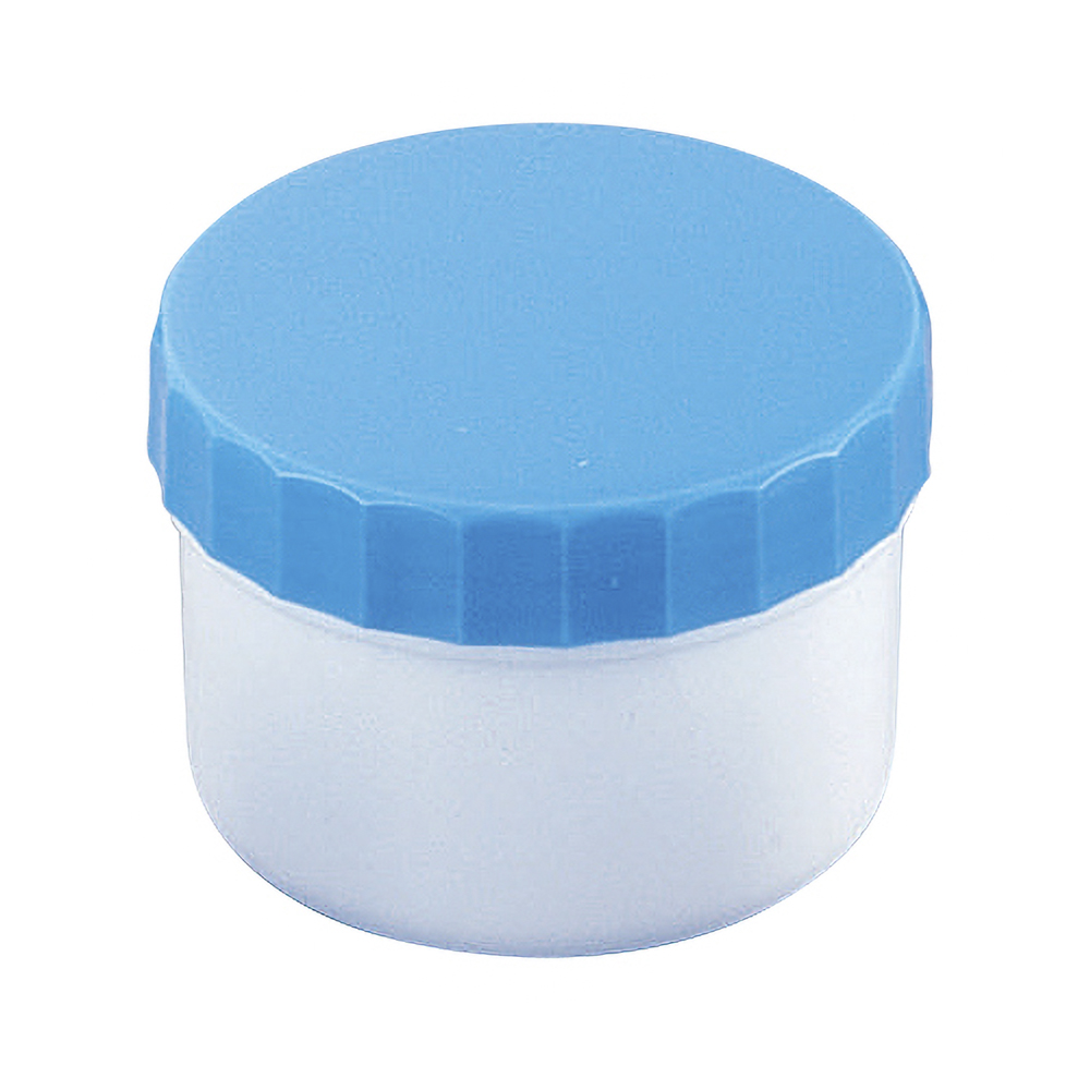 プラ軟こう壺（深型）110mL 1箱100個入 青 EOG滅菌済 100
