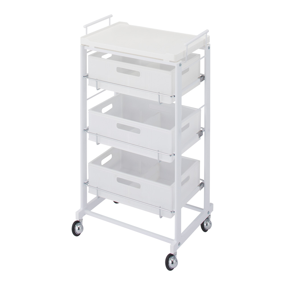 ストッカーワゴン（C-355） 480×350×870mm ホワイト