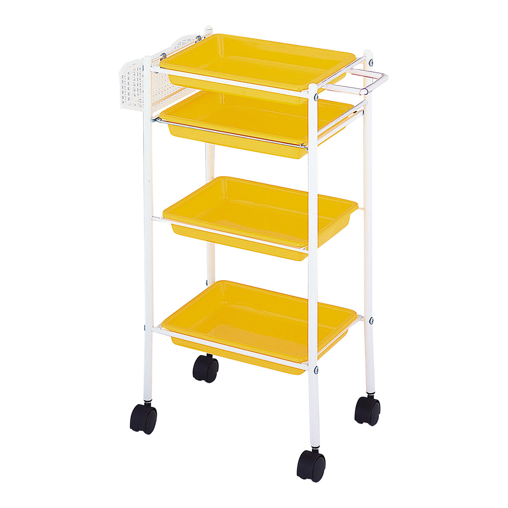 トレーワゴン（C-305） 510×280×835mm イエロー