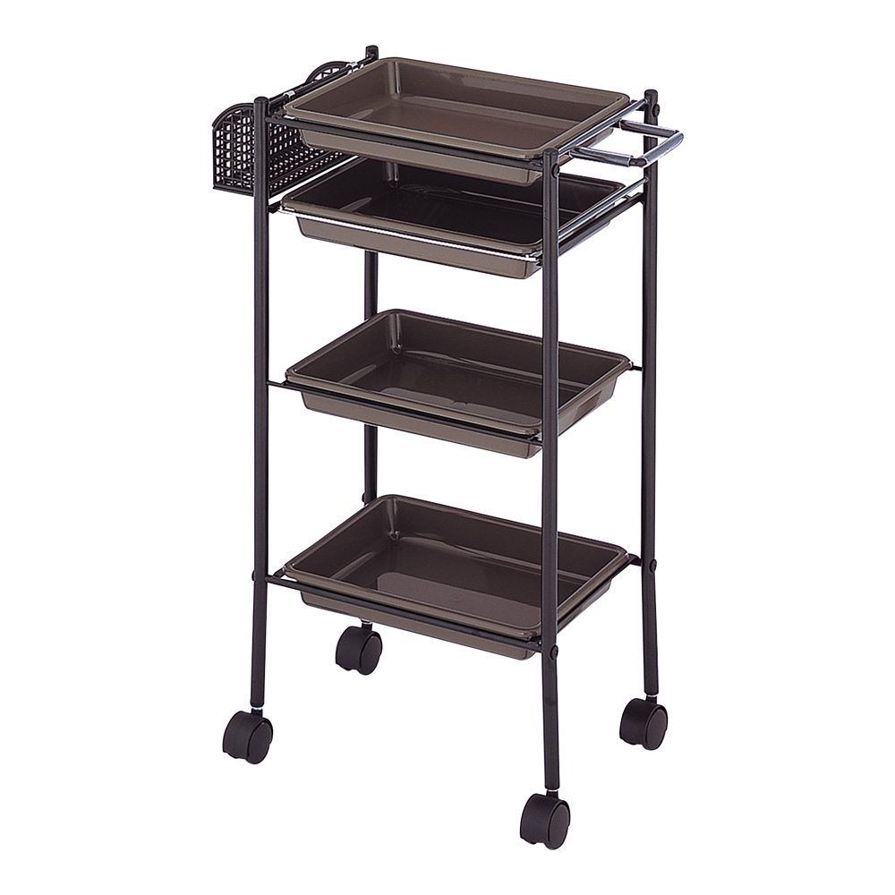 トレーワゴン（C-305） 510×280×835mm ブラウン