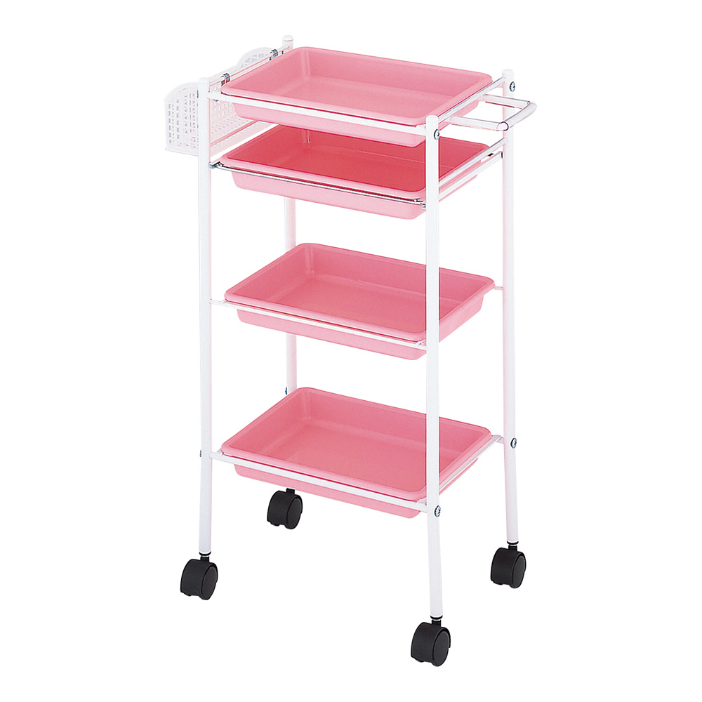 トレーワゴン（C-305） 510×280×835mm ピンク