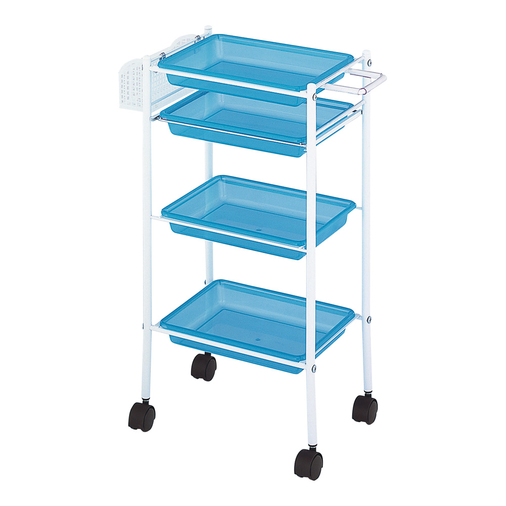 トレーワゴン（C-305） 510×280×835mm クリアブルー