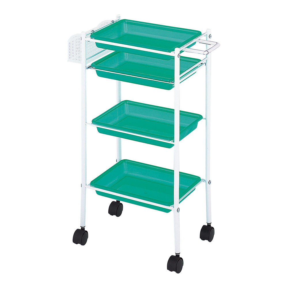 トレーワゴン（C-305） 510×280×835mm クリアグリーン
