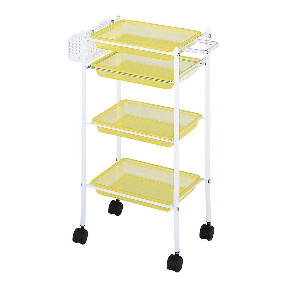 トレーワゴン（C-305） 510×280×835mm クリアイエロー