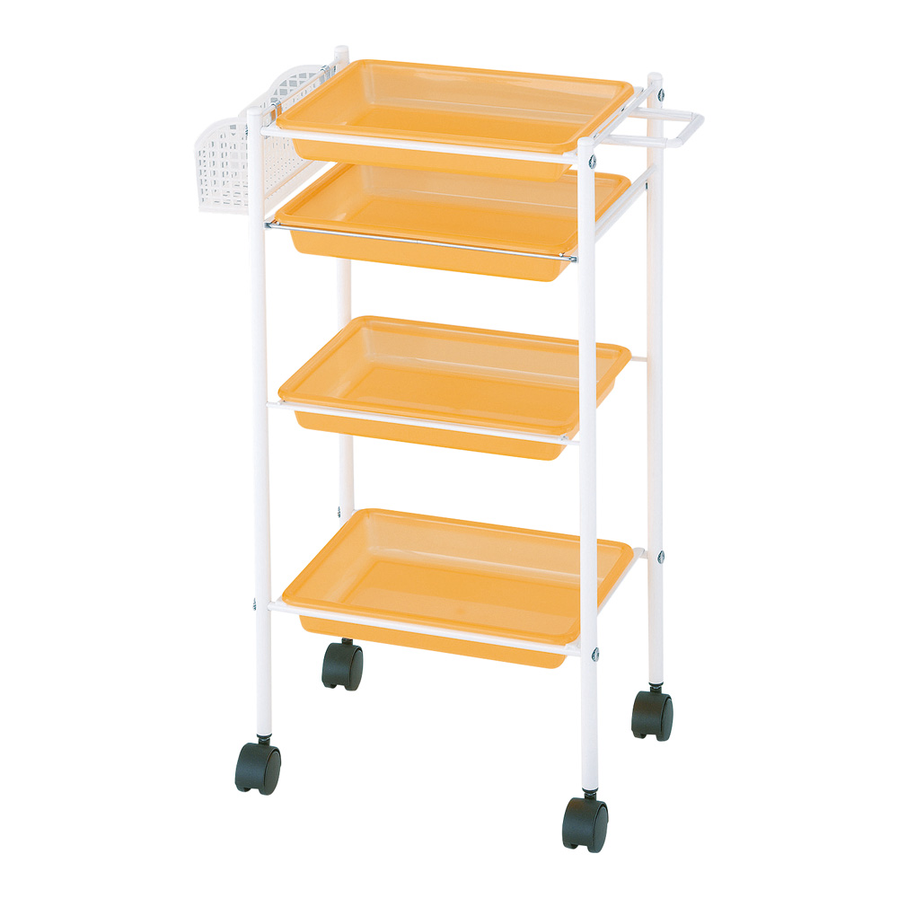 トレーワゴン（C-305） 510×280×835mm クリアオレンジ