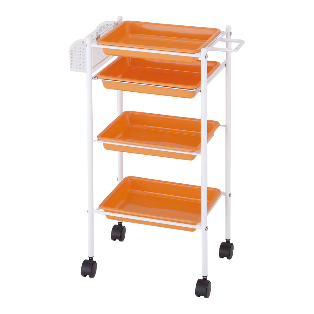 トレーワゴン（C-305） 510×280×835mm オレンジ