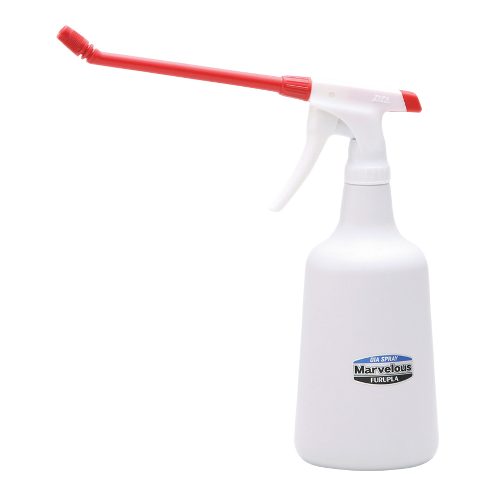 マーベラス（アルカリ系耐用スプレーボトル）レッド 18cm角度ロングノズル 1000mL No.4558-33