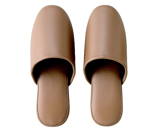 シボナシレザー風スリッパ ココアブラウン M 1パック(5足組入) 556590