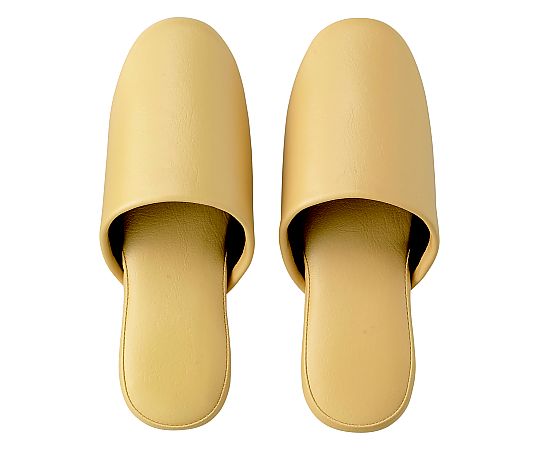 シボナシレザー風スリッパ イエロー M 1パック(5足組入) 556583