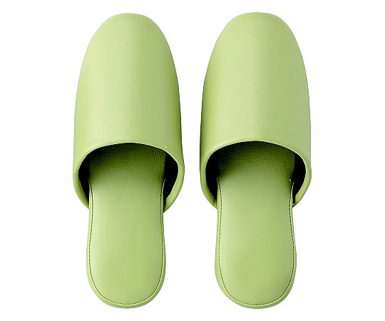シボナシレザー風スリッパ ライトグリーン M 1パック(5足組入) 556613