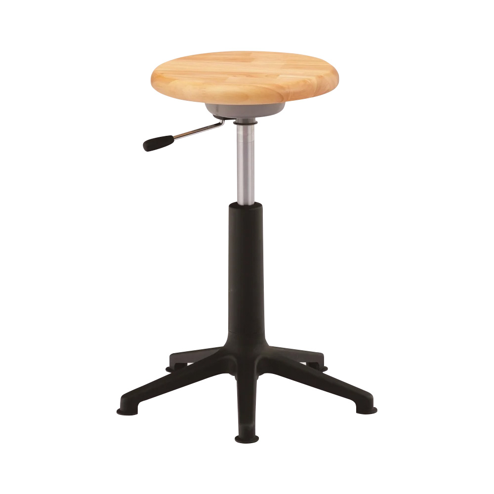 研究室用チェア・固定脚タイプ・木製座 TD-55T