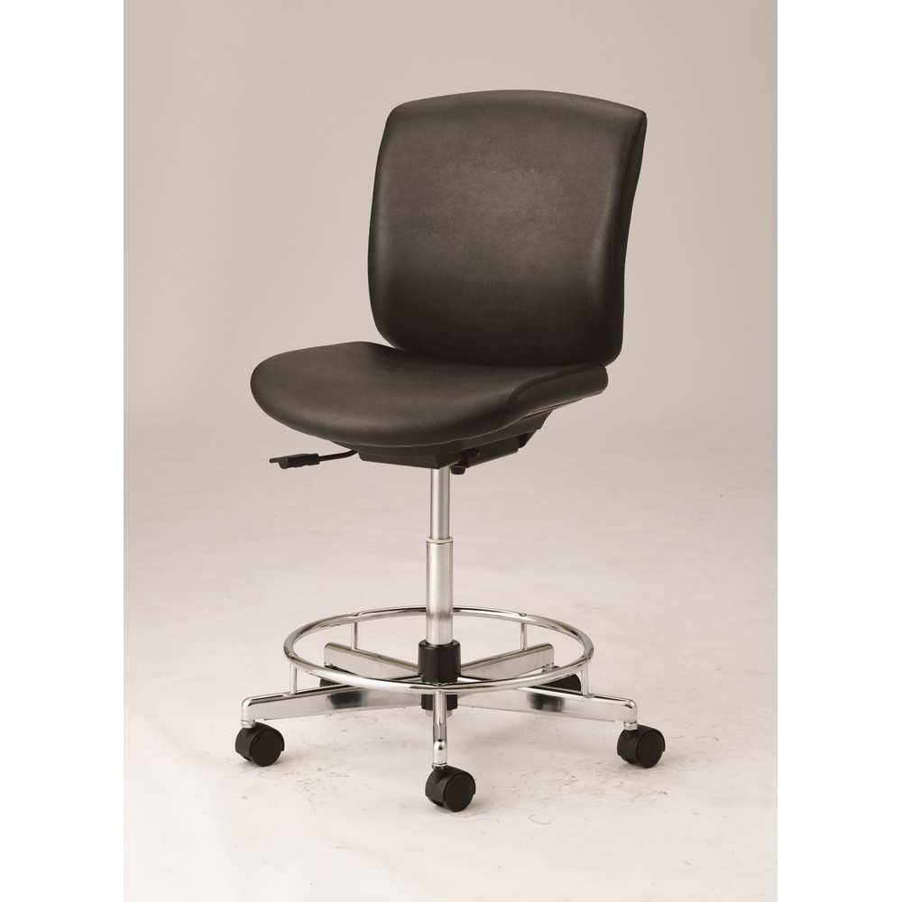 導電チェア・QRC型・ハイタイプ ブラック QRC-E25RH