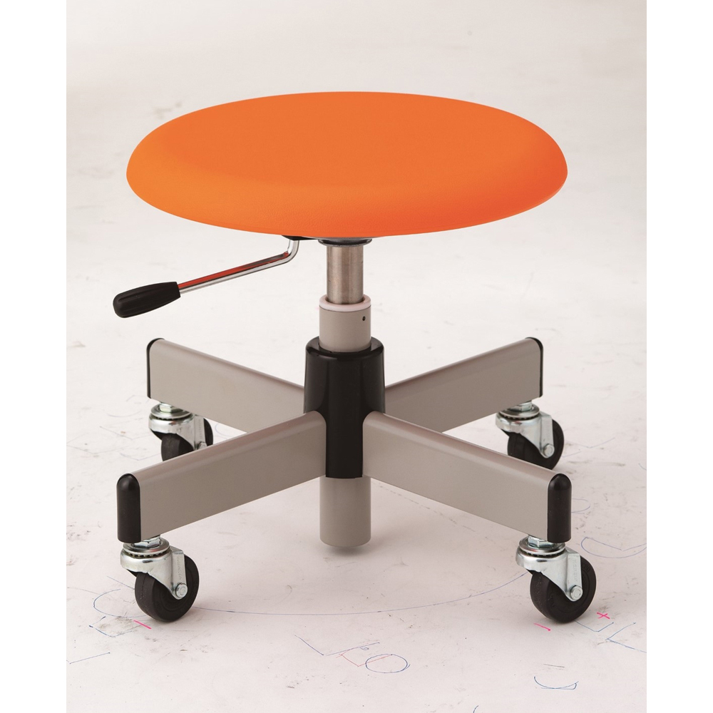 低作業用チェア・PE樹脂ブロー成型座・オレンジ TAC-H33-Z