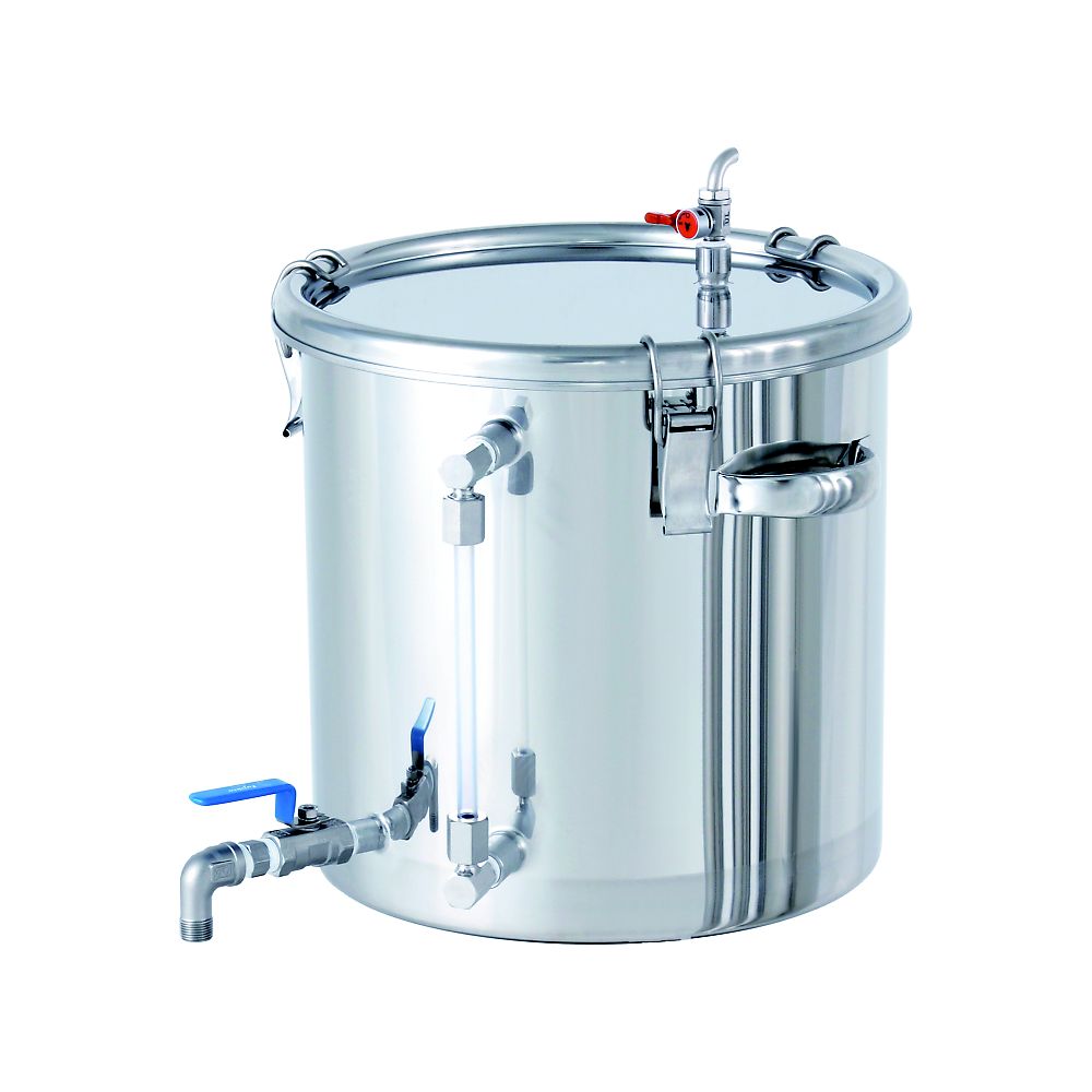 レベル計・バルブ付密閉容器 空気抜付 100L CTHV-LV-AIV-47H