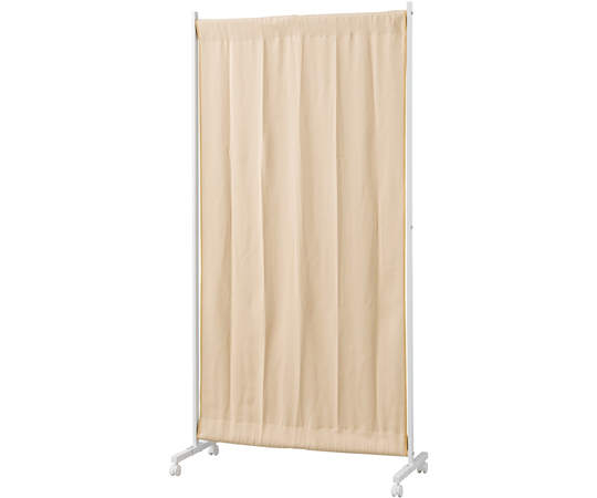 伸縮式キャスターパーティション W90cm ベージュ 61-791-36-1