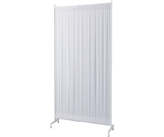 伸縮式キャスターパーティション W90cm ライトブルー 61-791-36-2