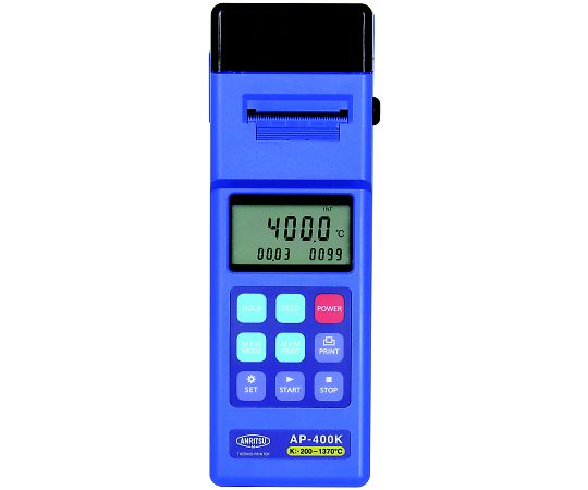 ハンディタイププリンタ付温度計測器 AP-400 測定範囲：1℃分解／-200～1370℃ Kタイプ AP-400K