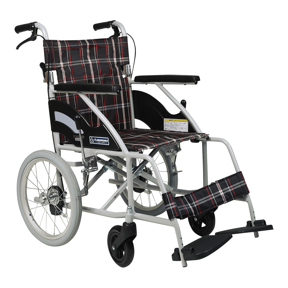 KVシリーズ アルミ標準型車いす 介助用 背折れ式 介助ブレーキ付き KV16-40SB
