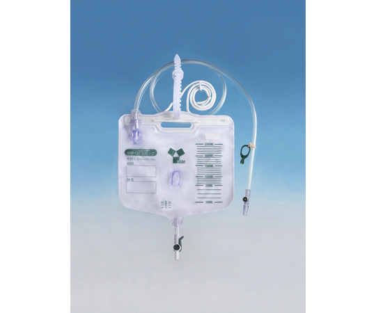 ユーシン 採尿バッグ 閉鎖式採尿バッグ2500mL ニードルレス採尿ポート付 1箱（10枚） M12500