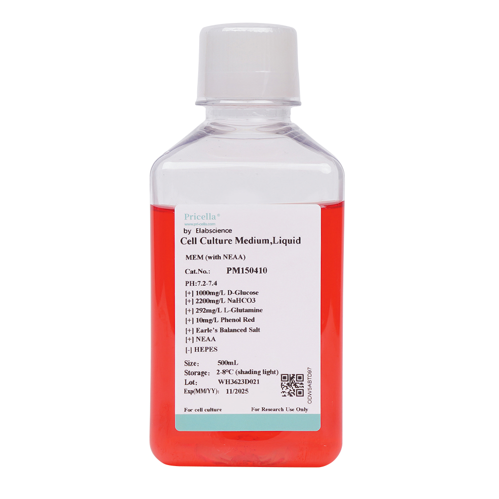 MEM培地(フェノールレッド＆非必須アミノ酸含） PM150410 500ml