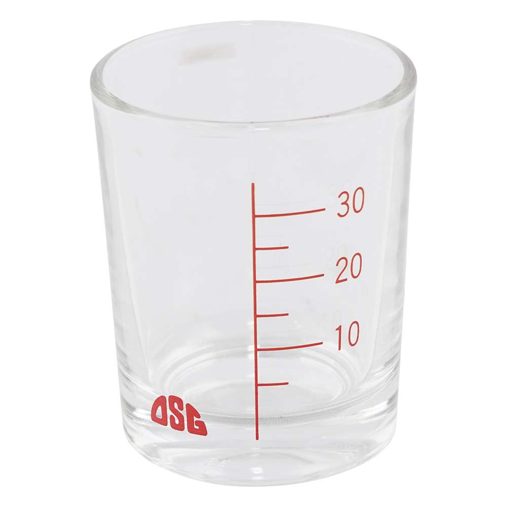 薬盃 硝子製 30mL 目盛付 8