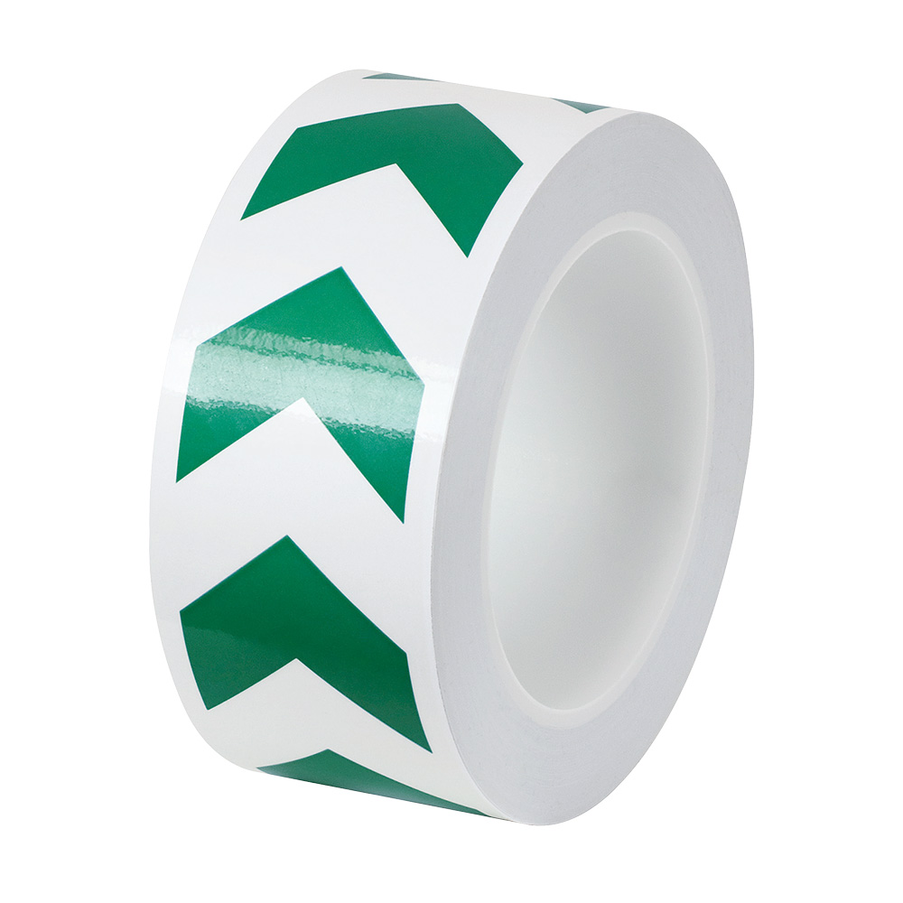 誘導ラインテープ（PET加工） 白/緑 T137-50A