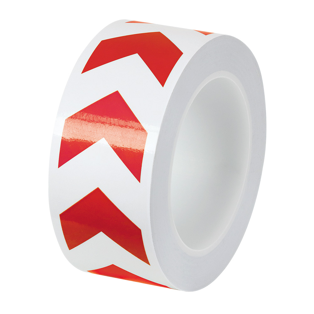 誘導ラインテープ（PET加工） 白/赤 T139-50A