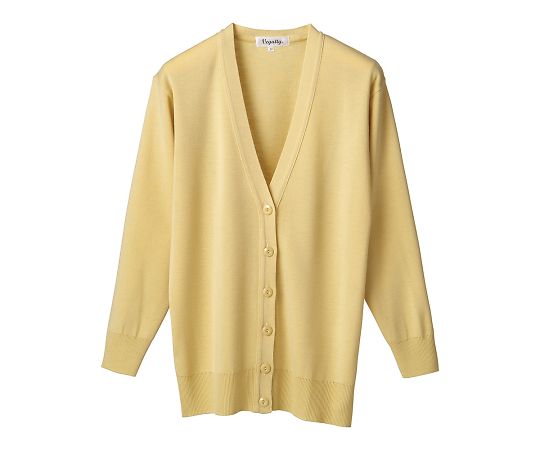 Ｄ１００２イエローＬ　ロングカーディガン