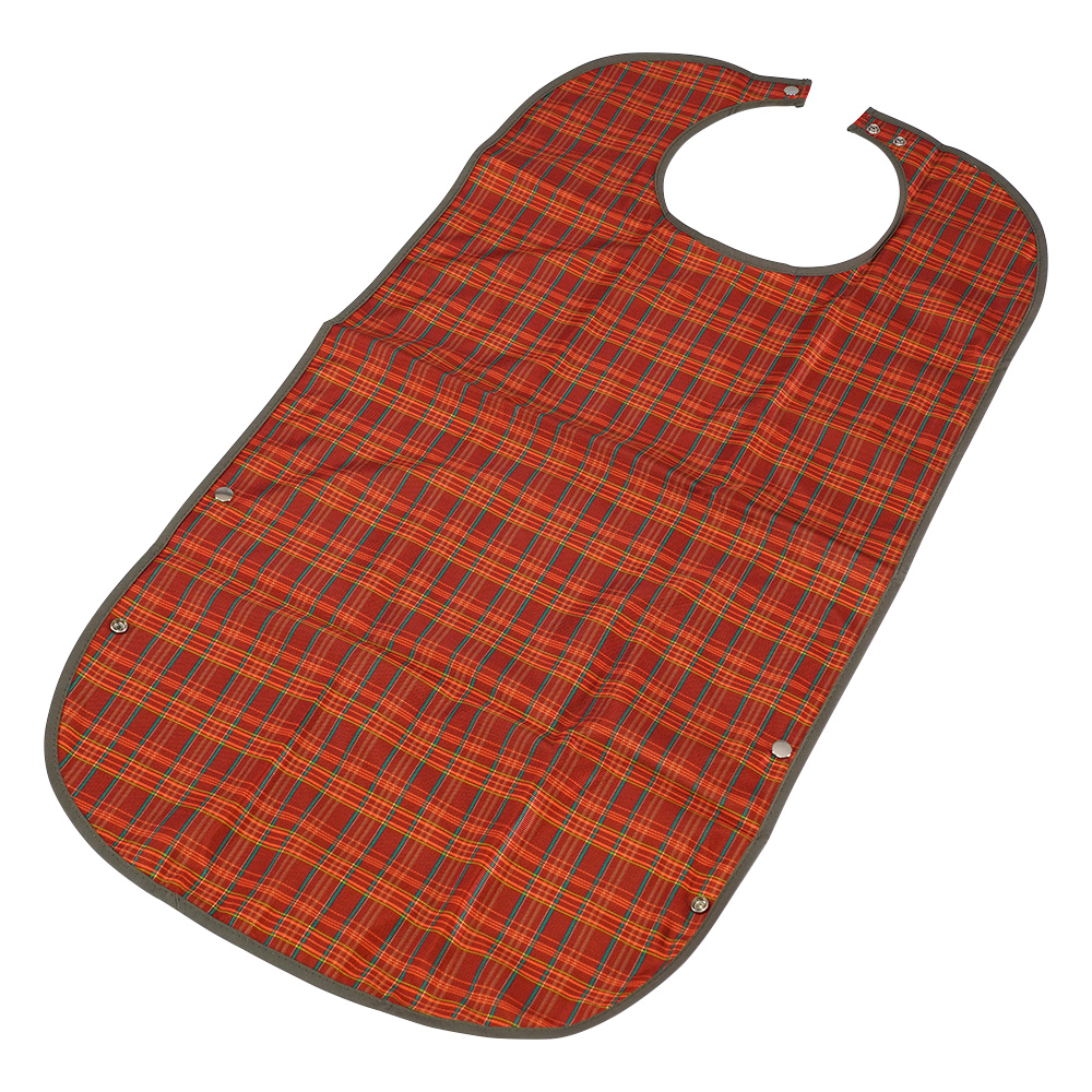 食事用エプロン　ソフラピレンチェック２Ｗ