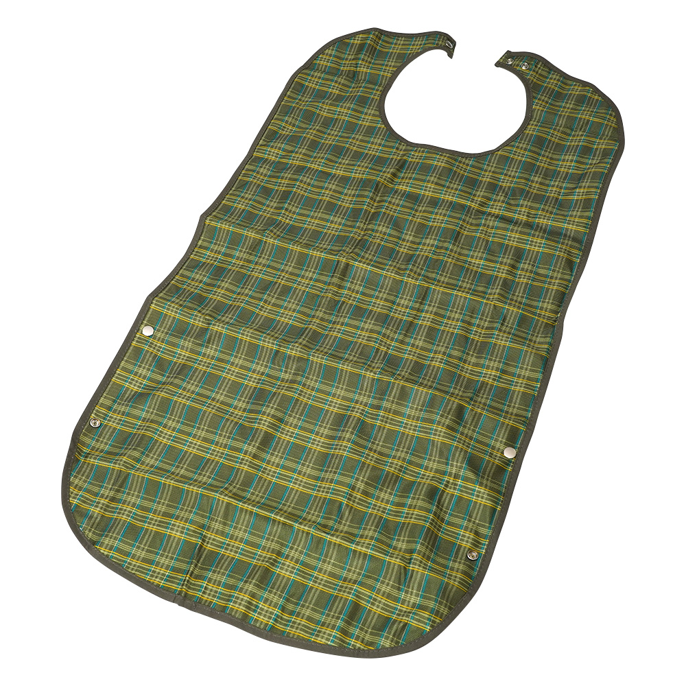 食事用エプロン　ソフラピレンチェック２Ｗ