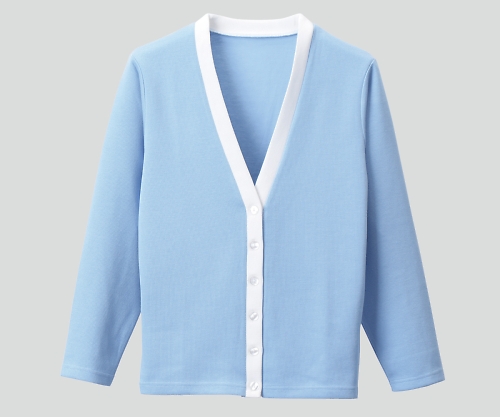 カーディガンＣ－０４　サックスｘ白　３Ｌ