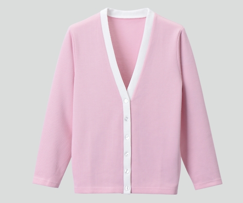 カーディガンＣ－０４　桃ｘ白　３Ｌ