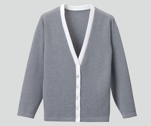 カーディガンＣ－０４　灰ｘ白　３Ｌ