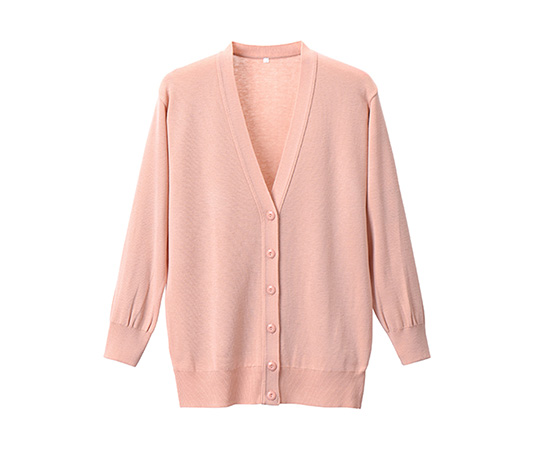 ロングカーディガンＤ－１００２桃　Ｌ